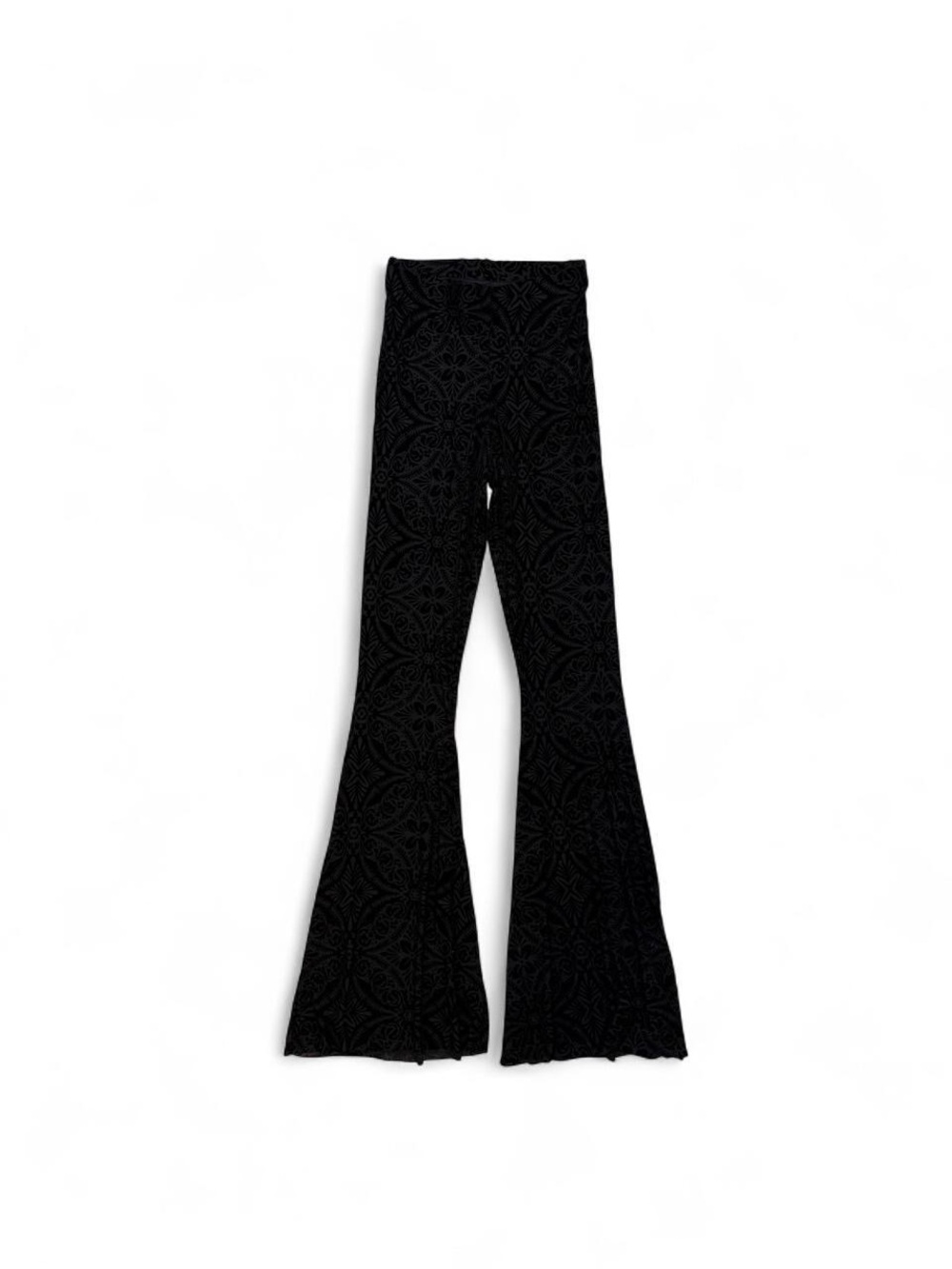 Blackmilk Black High-Waist Bell Bottom Flare Pants